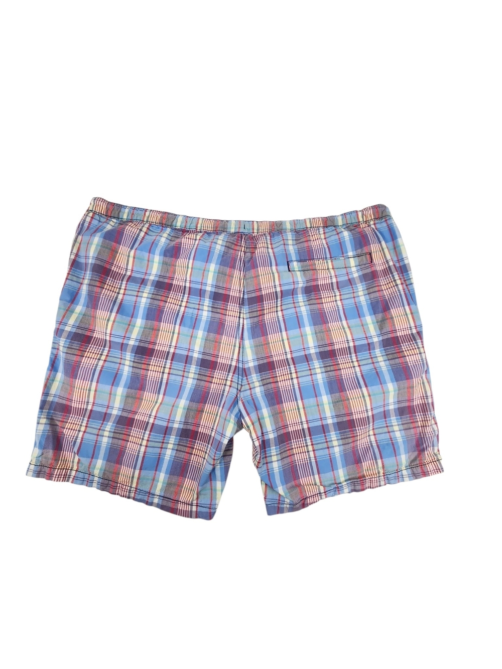 U.S. Polo Assn Men’s Plaid Pull On Drawstring Shorts 2XL Blue Red Cotton Preppy - Picture 7 of 12